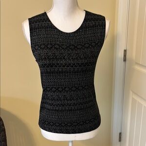Black and Silver Women's Top